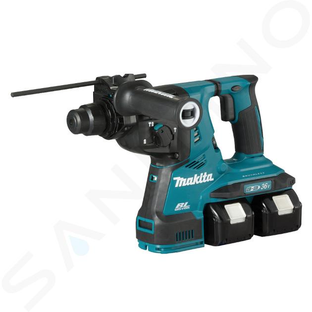 Makita Utensili - Martello combinato a batteria 18V, 2x batterie da 5,0 Ah, caricabatterie DHR280PT2J