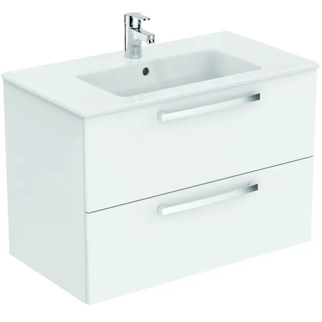 Ideal Standard Tempo - Mobiletto sottolavabo 800 x 440 x 550 mm, laccato bianco lucido E3242WG