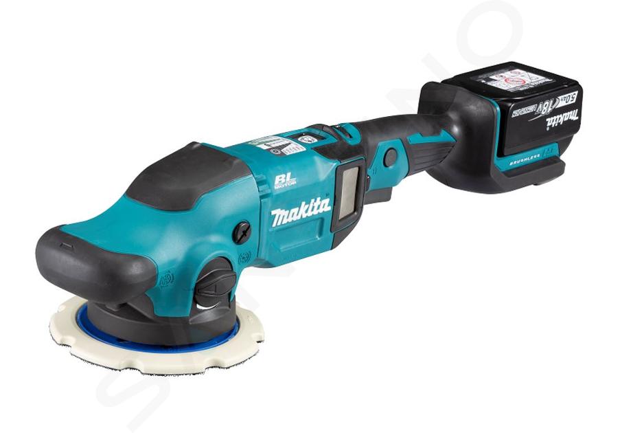 Makita Herramientas - 18V AKU pulidora 150 mm, 2x batería 5,0 Ah, cargador DPO600RTE