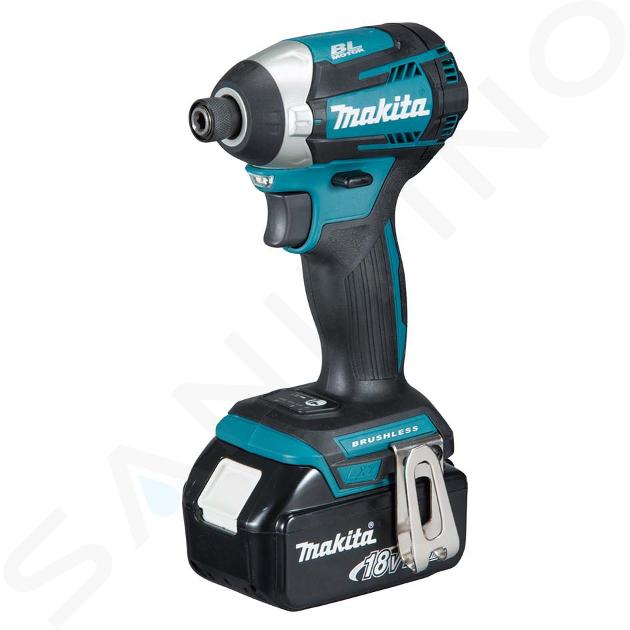 Makita Utensili - Avvitatore a percussione a batteria 18V, 2x batterie 5,0 Ah, caricabatterie DTD154RTJ