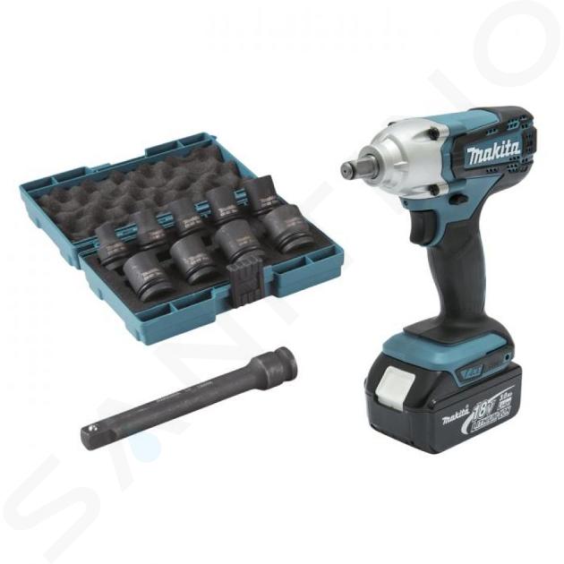 Makita Nářadí - 18V AKU rázový utahovák, 2x aku 3,0 Ah, nabíječka DTW190JX3