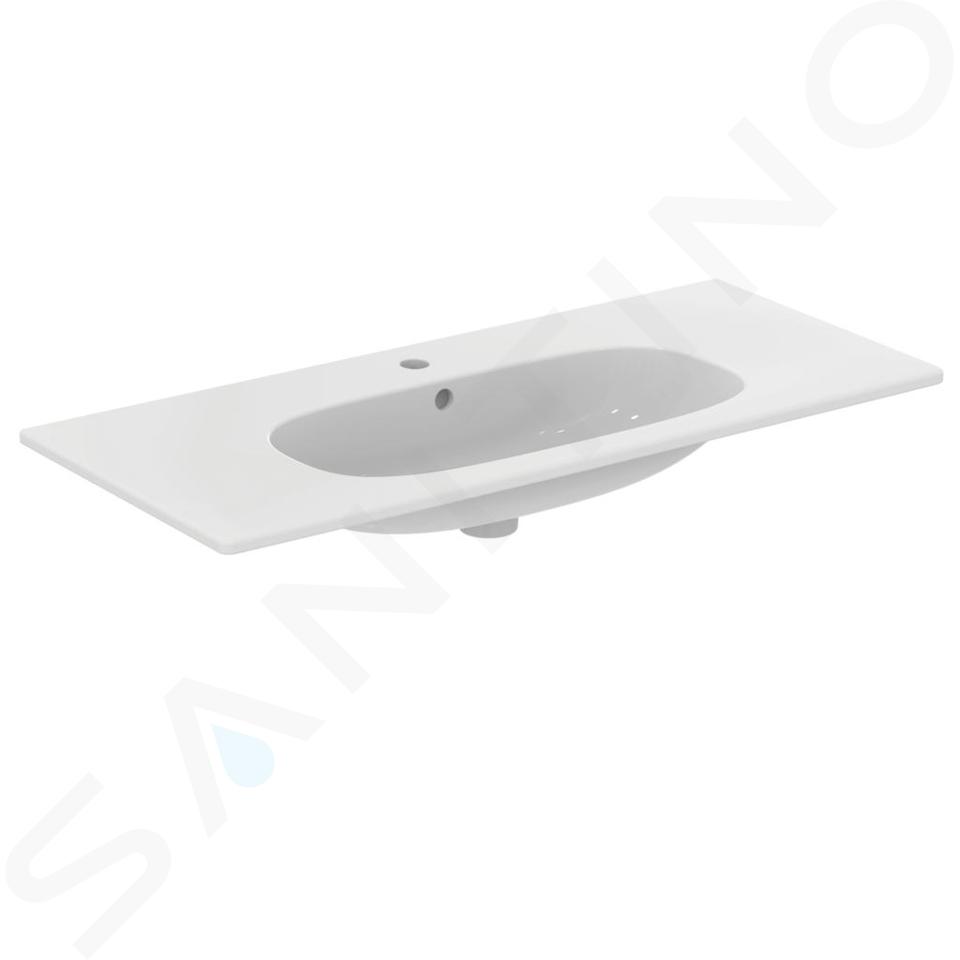 Ideal Standard Tesi - Lavabo à encastrer 1025x450x165 mm, un trou pour mitigeur, blanc T350801