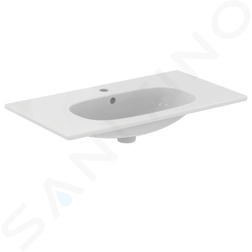 Ideal Standard Tesi - Lavabo para mueble 825x450, con rebosadero, 1 orificio para grifería, blanco T350901