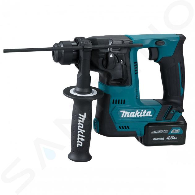 Makita Utensili - Martello perforatore a batteria da 12 V, 2 batterie da 4,0 Ah, caricabatterie HR140DSMJ