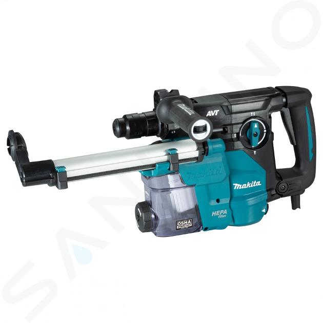 Makita Utensili - Martello combinato 1050 W, con aspirazione della polvere integrata HR3012FCWJ