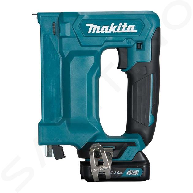 Makita Unelte - Capsator pe acumulator de 12 V 10 mm, 2x baterie 2,0 Ah, încărcător ST113DSAJ