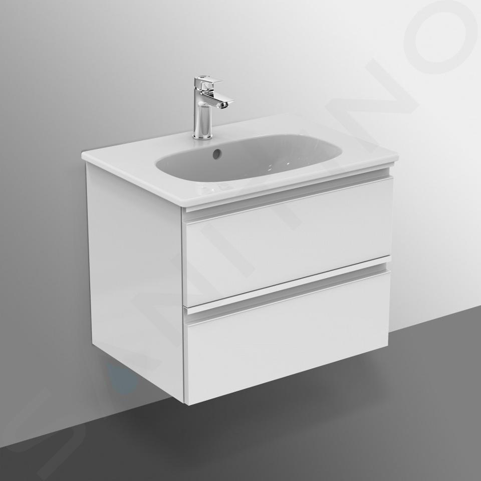 Mobile sottolavabo e lavabo Armonia bianco lucido L 105 x P 48 H 90 cm