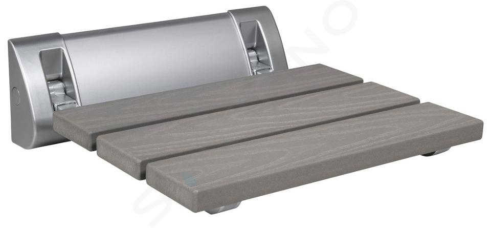 Aqualine - Sedile per doccia ribaltabile , grigio AE236GR