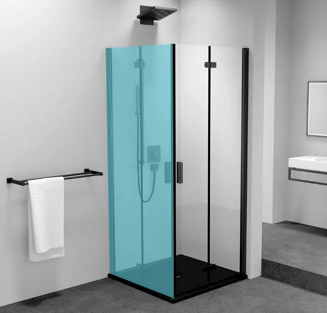 E-shop Polysan Zoom Black - Sprchové dvere skladacie 70x200 cm, pravé, Antidrop, číre sklo/matná čierna ZL4715BR