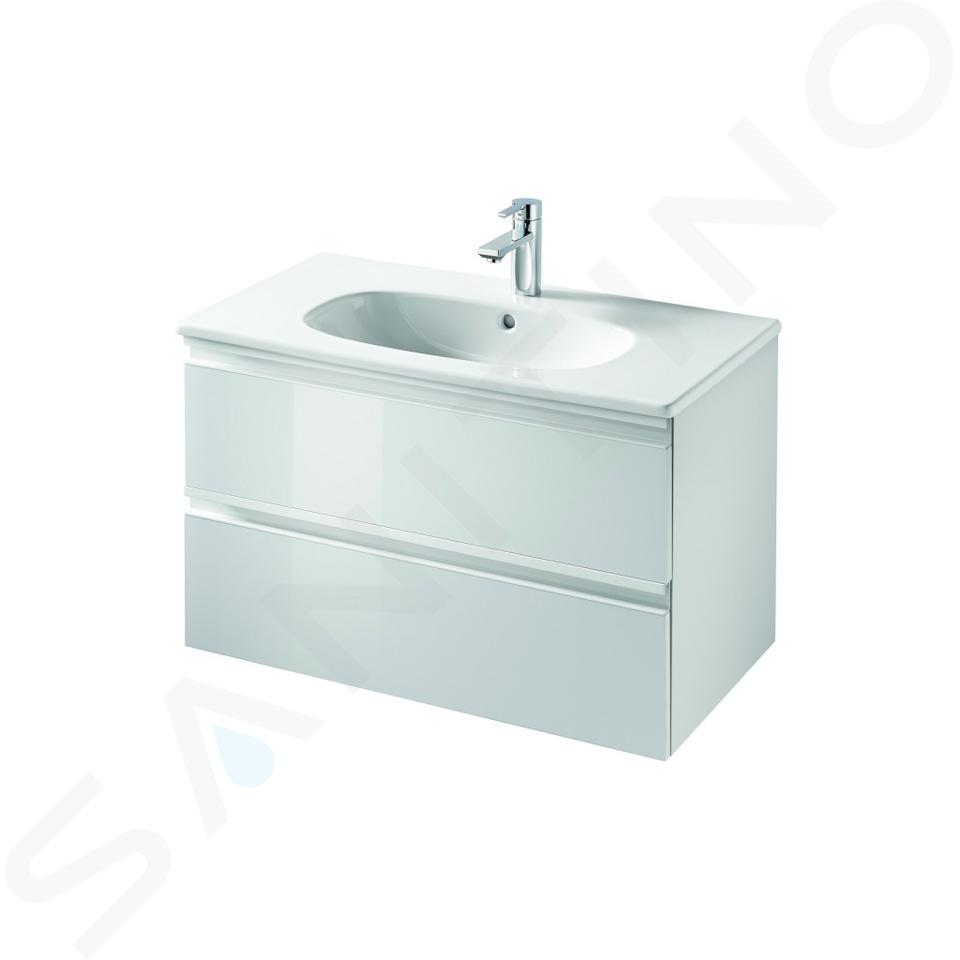 Ideal Standard Tesi - Mobiletto sottolavabo 800 x 440 x 490 mm, laccato bianco lucido T0051OV