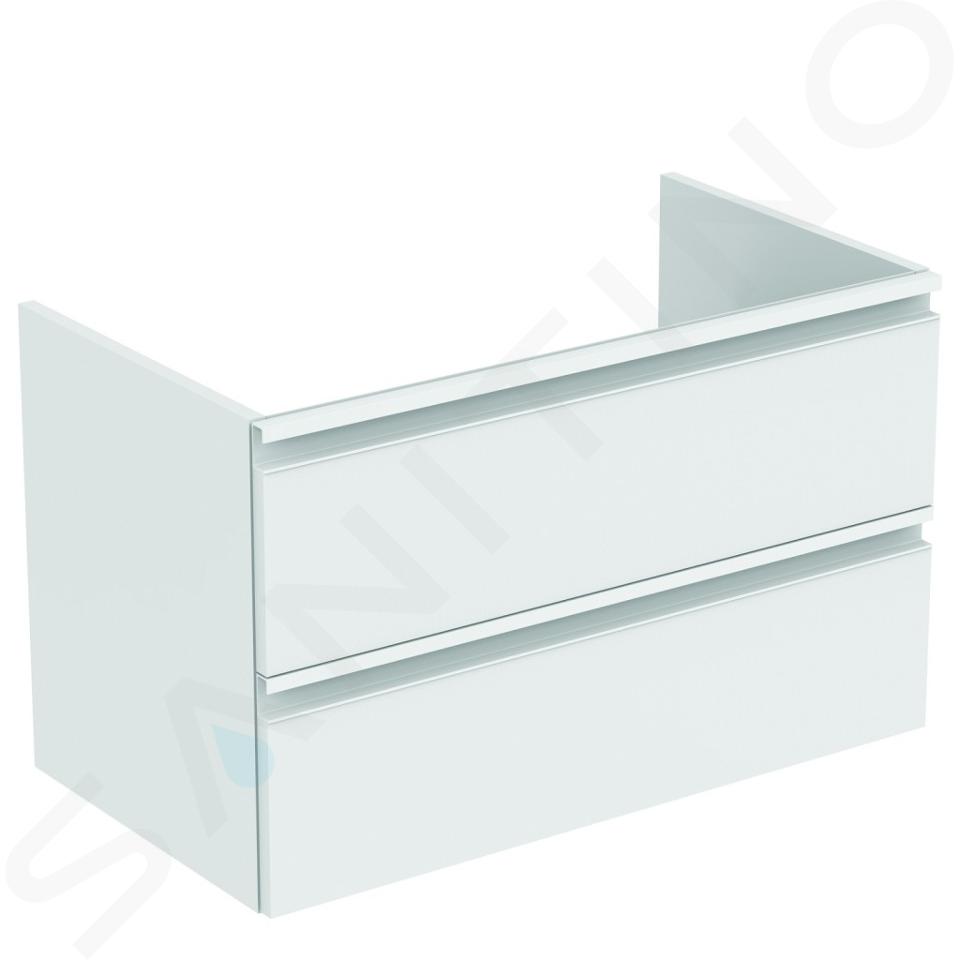 Ideal Standard Tesi - Mobiletto sottolavabo 1000 x 440 x 490 mm, 2  cassetti, laccato bianco lucido T0052OV