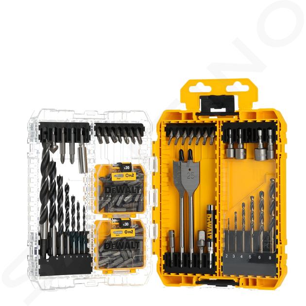 DeWALT Accesorios - Juego de brocas y taladros de 100 piezas Tough Case DT70784