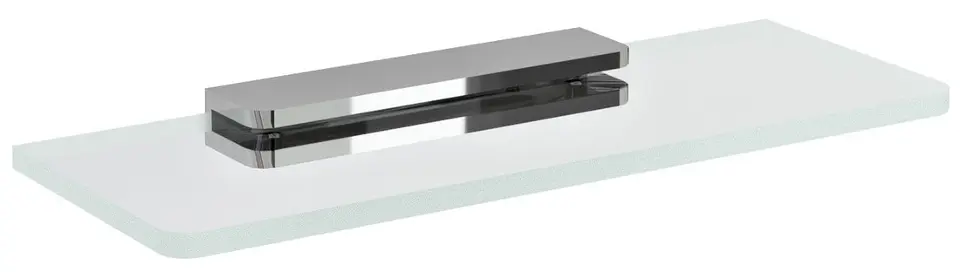 Sapho Pirenei - Mensola, lunghezza 20 cm, vetro trasparente/cromo MY009-11