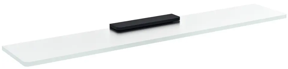 Sapho Pirenei - Mensola, lunghezza 60 cm, vetro latte/nero MY009B-04