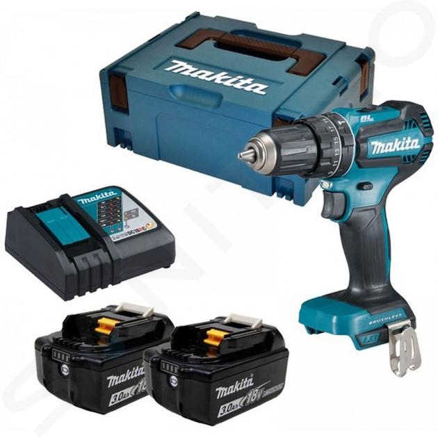 Makita Eszközök - 18V AKKU ütvefúró-csavarbehajtó, 2x 3,0 Ah LXT akkumulátor, töltő DHP485RFJ