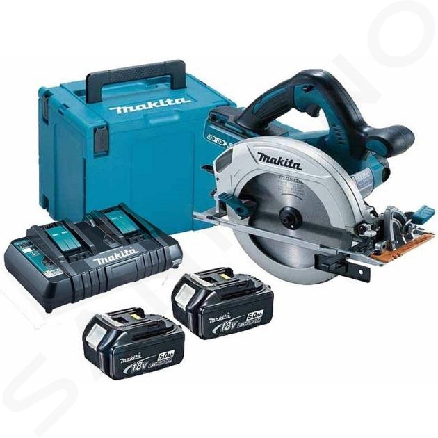 Makita Nářadí - 18V AKU okružní pila 190 mm, 2x aku 5,0 Ah LXT, nabíječka DHS710PT2J