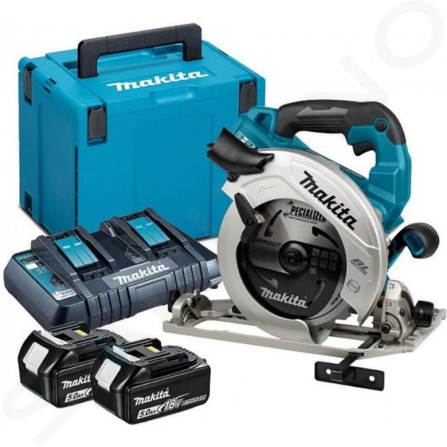 Makita Náradie - 18V AKU okružná píla 190 mm, 2x aku 5,0 Ah LXT, nabíjačka DHS782PT2J