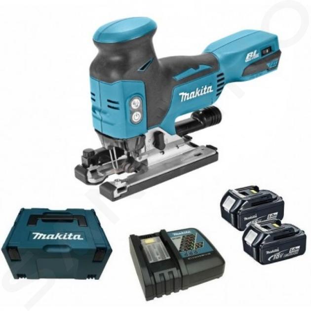 Makita Nářadí - 18V AKU přímočará pila, 2x aku 5,0 Ah LXT, nabíječka DJV181RTJ