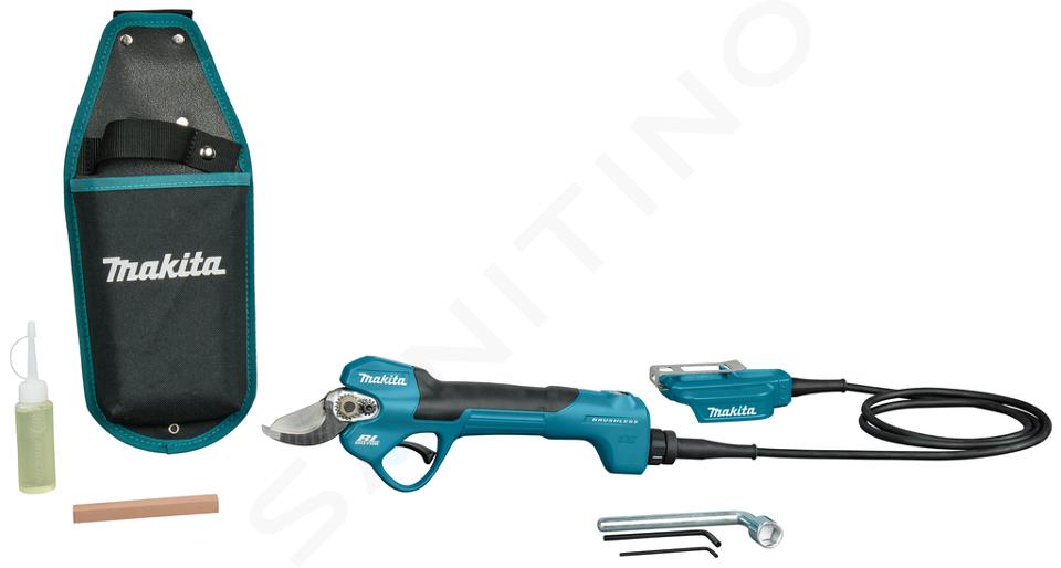 Makita Záhradná technika - 18V AKU nožnice s príslušenstvom, bez batérie a nabíjačky DUP180Z