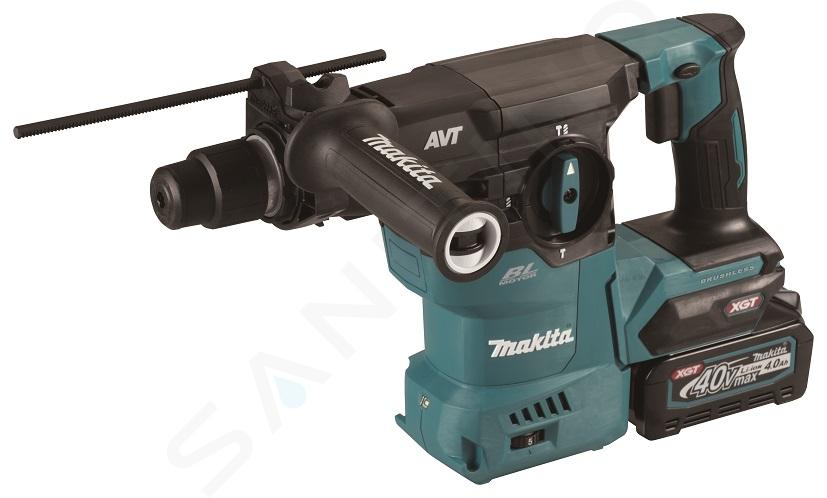 Makita Náradie - 40V AKU kombinované kladivo, 2x aku Li-ion XGT 4,0 Ah, nabíjačka HR008GM203