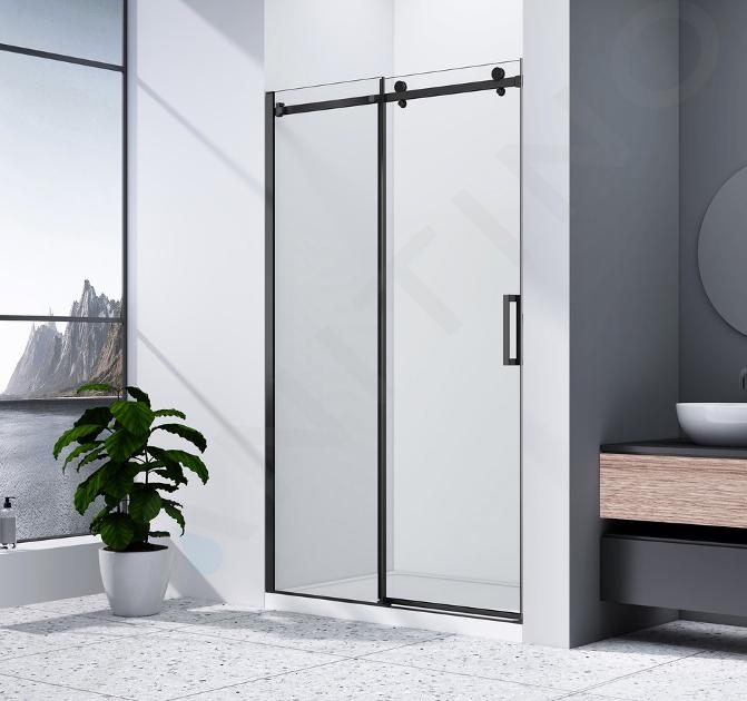 Gelco Dragon - Puerta de ducha 150x200 cm, negro/ cristal transparente GD4615B