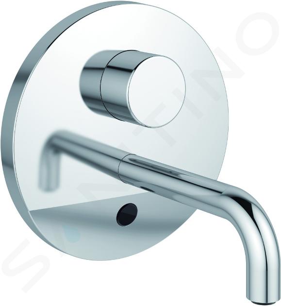 Ideal Standard CeraPlus - Mitigeur de lavabo à capteur pour montage encastré, partie 2, sortie 150 mm, contrôle de la température à l'aide d'un outil spécial (pile de 6 V), chrome A6149AA