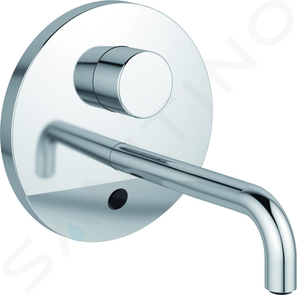 Ideal Standard CeraPlus - Mitigeur de lavabo à capteur pour montage encastré, partie 2, sortie 230 mm, contrôle de la température à l'aide d'un outil spécial (pile de 6 V), chrome A6153AA