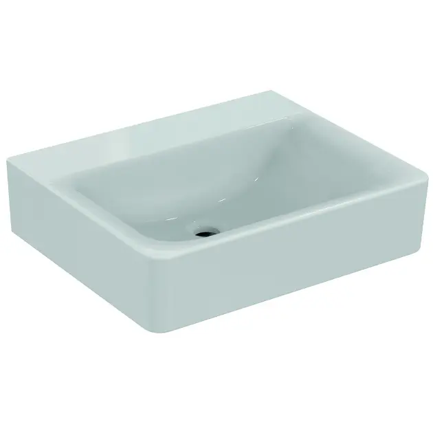 Ideal Standard Connect - Lavabo 55x16x46 cm, sin orificio para grifo, sin rebosadero, blanco E811201