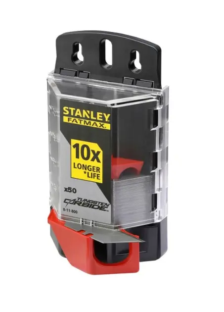 Stanley - Cuchillas de metal duro de repuesto, 50 piezas 8-11-800