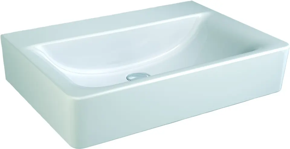 Ideal Standard Connect - Lavabo 600x155x460 mm, sin orificio para grifo, sin rebosadero, Ideal Plus, blanco E8102MA