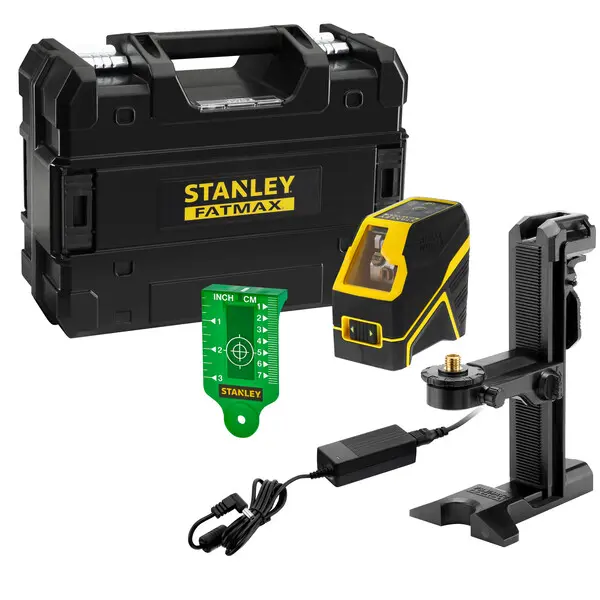 Stanley - Laser à croix avec accessoires, vert, portée 50 m, batterie intégrée, chargeur FMHT77595-1