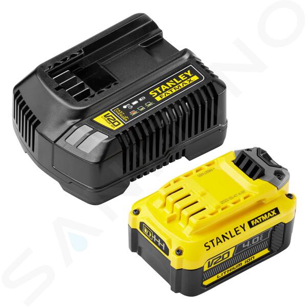 Stanley Accessoires - Set chargeur 4A et 1 batterie 18 V Li-Ion 4,0 Ah SFMCB14M1-QW