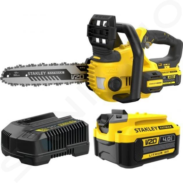 Stanley Utilaje tehnice de grădinărit - Fierăstrău cu baterie 18V 30 cm, 1x acumulator Li-Ion de 4,0 Ah, încărcător SFMCCS630M1-QW