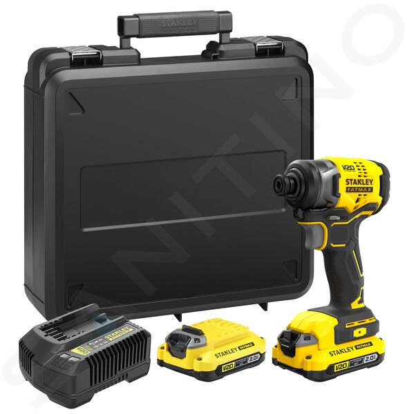 Stanley Herramientas - Llave de impacto de 18 V, 2 baterías 2,0 Ah Li-Ion, cargador SFMCF810D2K-QW