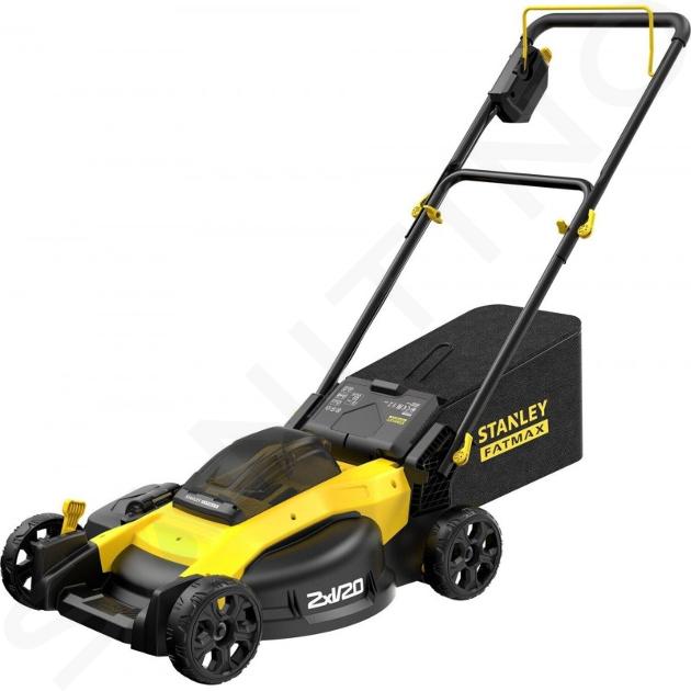 Stanley Utilaje tehnice de grădinărit - Mașină de tuns gazon pe acumulator 18V, raza de acțiune 50 cm, 2x acumulator 4,0 Ah Li-Ion, încărcător SFMCMW2651M-QW