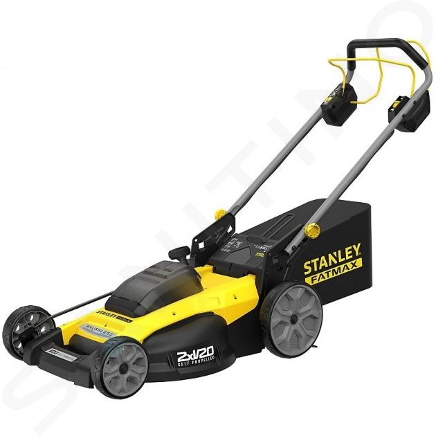 Stanley Utilaje tehnice de grădinărit - Mașină de tuns gazon pe acumulator 18V, raza de acțiune 50 cm, 2x acumulator 4,0 Ah Li-Ion, încărcător SFMCMWS251M-QW