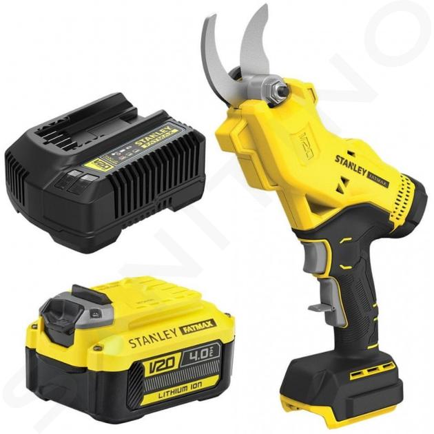 Stanley Utilaje tehnice de grădinărit - Foarfecă gard viu pe acumulator de 18 V, 1x acumulator 4,0 Ah Li-Ion, încărcător SFMCPP32M1-QW