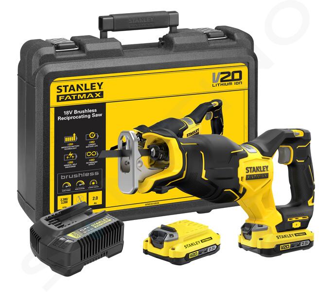 Stanley Gereedschap - 18 V ACCU-reciprozaag, 2x accu 2,0 Ah Li-Ion, lader SFMCS310D2K-QW