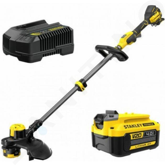 Stanley Utilaje tehnice de grădinărit - Mașină de tuns gazon pe acumulator 18V, raza de acțiune 33 cm, 1x acumulator 4,0 Ah Li-Ion, încărcător SFMCSTB933M-QW