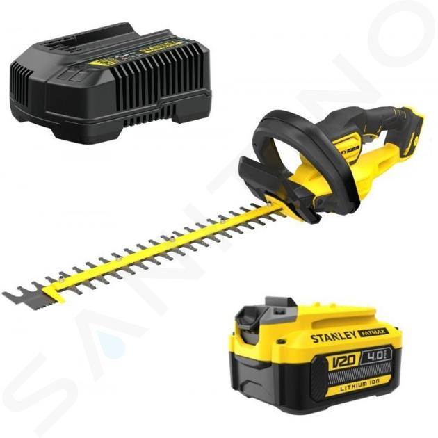 Stanley Utilaje tehnice de grădinărit - Trimmer pentru gard viu 65 cm pe acumulator de 18V, 1x acumulator de 4,0 Ah Li-Ion, încărcător SFMCHT855M1-QW