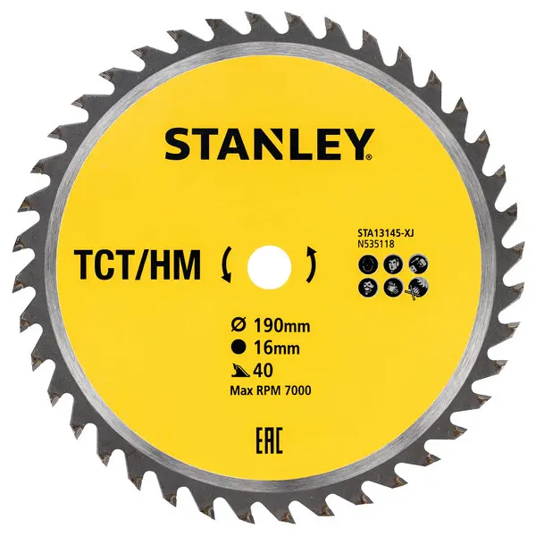 Stanley Accessoires - Zaagblad voor hout 190x16 mm, 40 tanden STA13145-XJ