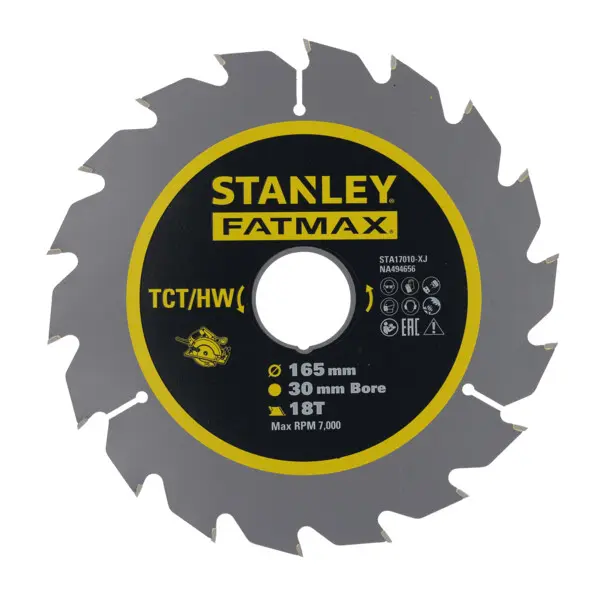 E-shop Stanley - Pílový kotúč na drevo 165x30 mm, 18 zubov STA17010-XJ