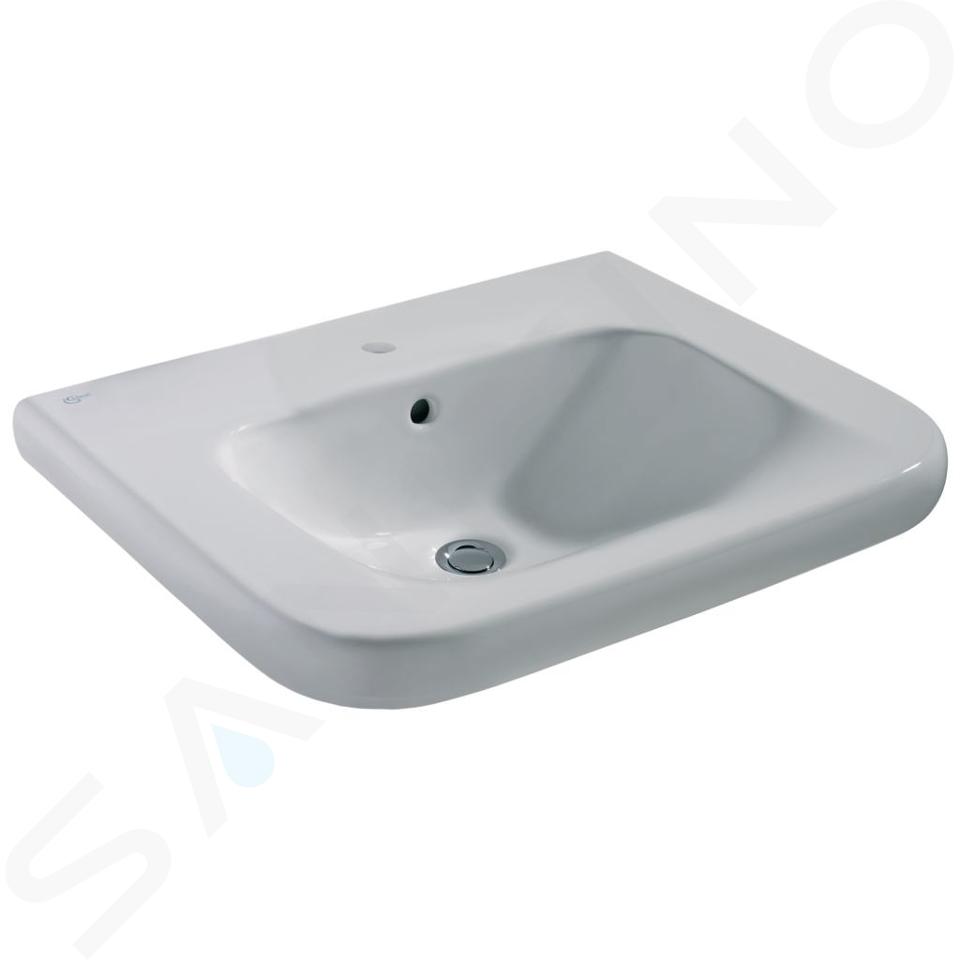 Ideal Standard Contour 21 - Umyvadlo bezbariérové, 600x175x555 mm, s přepadem, otvor pro baterii, bílá S238901