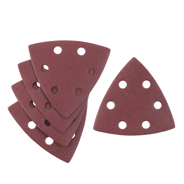 Jeu De Feuilles Abrasives Pour Ponceuse Triangulaire | 95 X 95 Mm | Cal. 40 - 180 | 50 Pièces