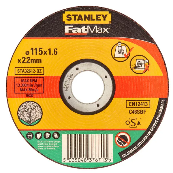 Levně Stanley Příslušenství - Řezný kotouč na kámen 115x22,2 mm STA32612-QZ