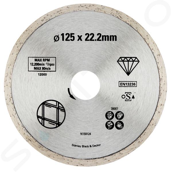 Stanley Accessoires - Disque à tronçonner diamanté pour carrelage 125x22,2 mm STA38007-XJ
