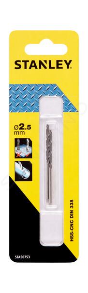 Stanley Accesorios - Juego de brocas para metal, 2,5x57 mm, 2 piezas STA50753-QZ