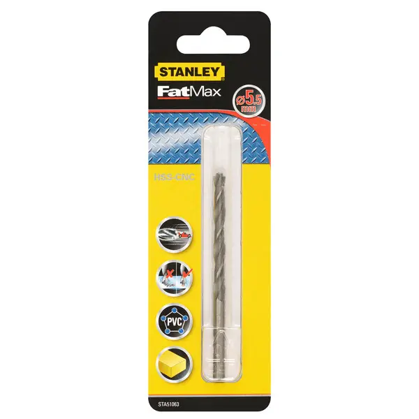 Levně Stanley - Vrták do kovu, 5,5x93 mm STA51063-QZ