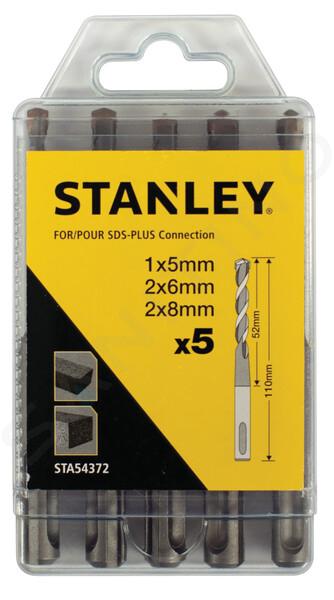 Stanley Accesorios - Juego de brocas para hormigón SDS Plus de 5 piezas STA54372-XJ