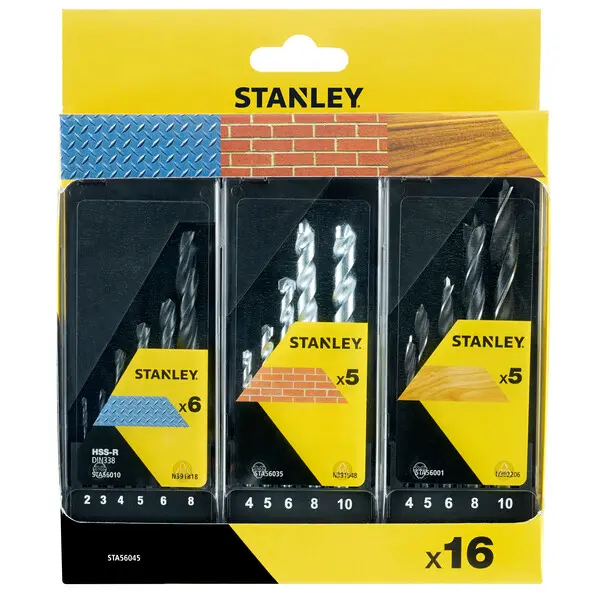 Levně Stanley Příslušenství - 16dílná sada vrtáků STA56045-QZ